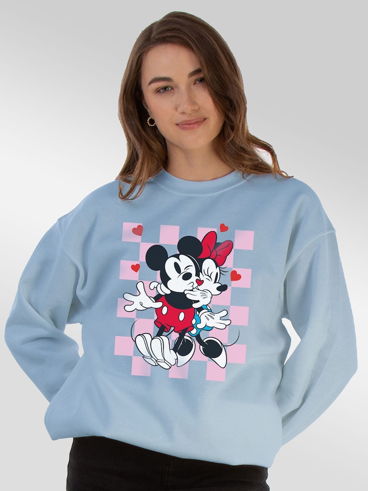 Brands In Blue Disney Mickey Mouse Hug Sweat Top - Image 1 of 5
