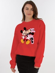 Brands In Red Disney Mickey Mouse Kiss Sweat Top - Image 1 of 5