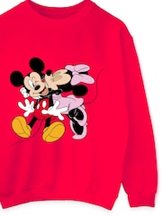 Brands In Red Disney Mickey Mouse Kiss Sweat Top - Image 4 of 5
