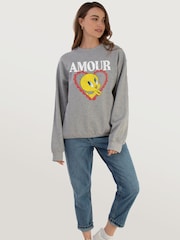 Brands In Grey Looney Tunes Tweety Amour Sweat Top - Image 2 of 5