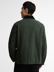 Barbour International Dark Green Winter Drifter Washed Wax Jacket - Image 2 of 6