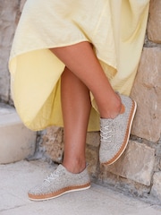 Lunar Animal Evette A Leather Plimsoll Shoes - Image 7 of 7