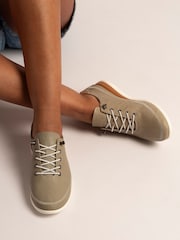 Lunar Green Penelopy Leather Trainers - Image 1 of 6