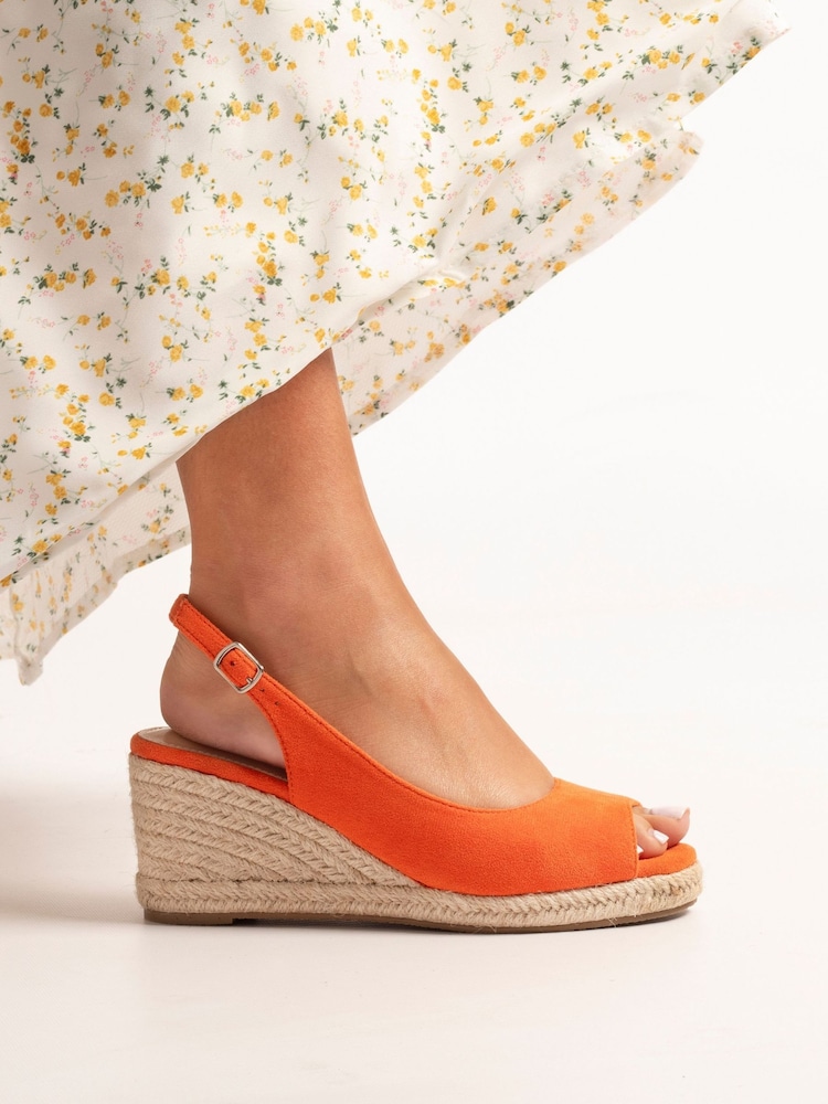 Lunar Orange Pia Wedge Shoes - Image 1 of 6