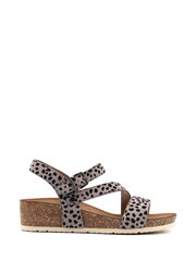 Lunar Grey Muster Wedge Sandals - Image 3 of 6