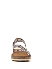 Lunar Grey Muster Wedge Sandals - Image 4 of 6