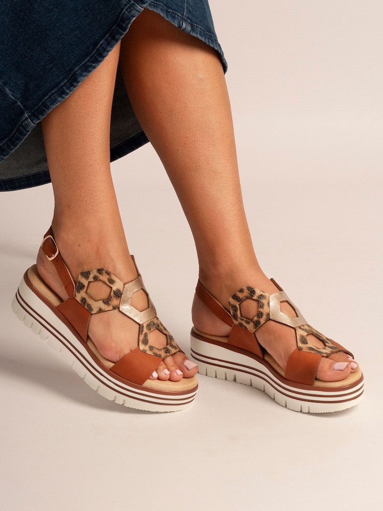 Lunar Brown Jaslene Sandals - Image 1 of 6