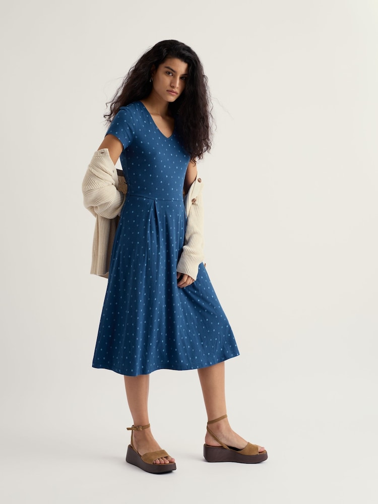 Seasalt Cornwall Blue Pier View Dress - Image 1 of 5 Seasalt Cornwall Blue Pier View Dress - Image 1 of 5