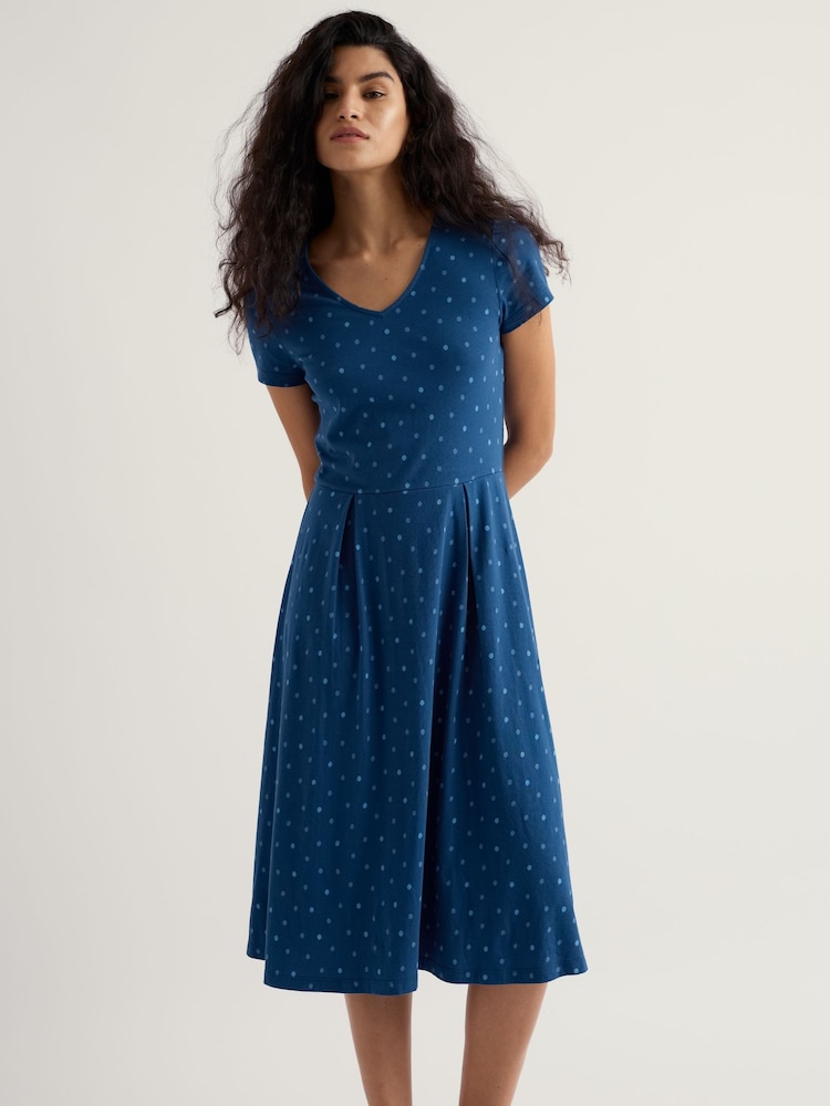 Seasalt Cornwall Blue Pier View Dress - Image 2 of 5 Seasalt Cornwall Blue Pier View Dress - Image 2 of 5
