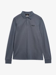 Barbour International Dark Grey Long Sleeve Polo Shirt - Image 6 of 6