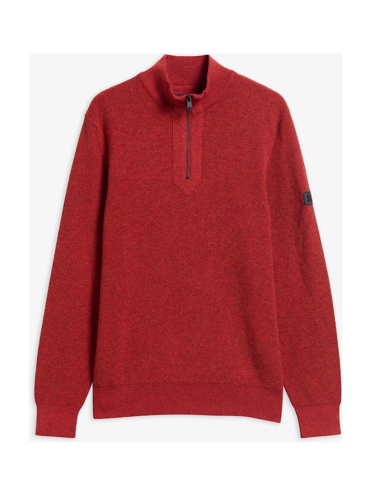 Barbour® International Red Crawley Funnel Neck Jumper - Image 5 of 5 Barbour® International Red Crawley Funnel Neck Jumper - Image 5 of 5