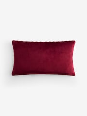 Red Merry Christmas Embroidered Slogan Cushion - Image 4 of 4