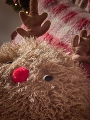 Håndvarmer til jul med rensdyr i imiteret pels - Billede 3 af 5