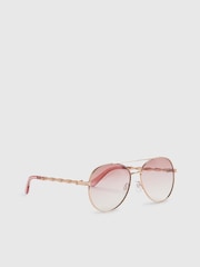 River Island Gold Metal Twist Sunglasses - Image 2 of 4
