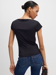 River Island Black Short Sleeve Ruched Nylon T-Shirt 2 Pack - Image 5 of 5