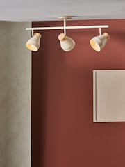 MADE.COM Cream Albert 3 Light Linear Pendant Bar Ceiling Light - Image 1 of 3