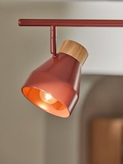 MADE.COM Terracotta Red Albert 3 Light Linear Pendant Bar Ceiling Light - Image 2 of 3
