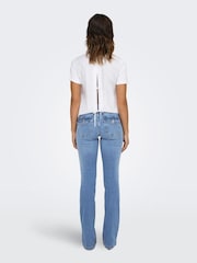 ONLY Mid Waist Flared With Super Stretch Jeans - Imaginea 3 din 7