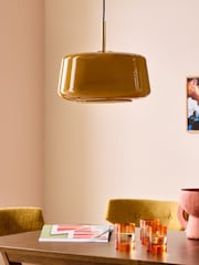 MADE.COM Amber Orange Camilo Pendant Ceiling Light - Image 2 of 6