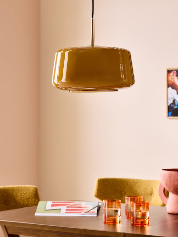 MADE.COM Amber Orange Camilo Pendant Ceiling Light - Image 2 of 6 MADE.COM Amber Orange Camilo Pendant Ceiling Light - Image 2 of 6