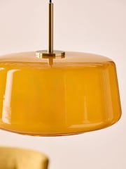 MADE.COM Amber Orange Camilo Pendant Ceiling Light - Image 3 of 6