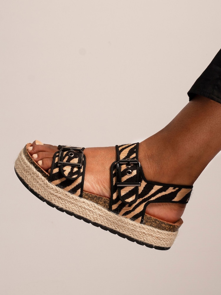 Lunar Black Encode Sandals - Image 1 of 6