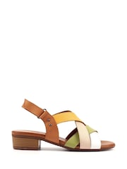 Lunar Green Olympia Heel Lea. Sandals - Image 2 of 6
