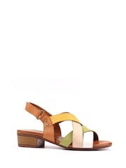 Lunar Green Olympia Heel Lea. Sandals - Image 3 of 6