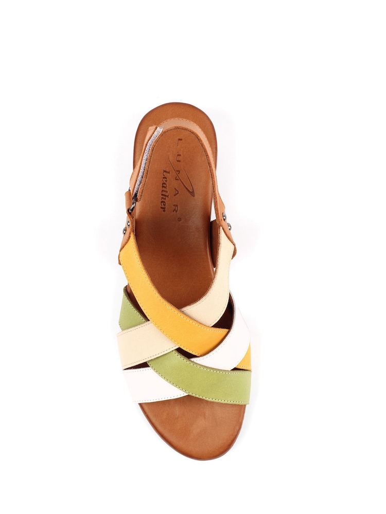 Lunar Green Olympia Heel Lea. Sandals - Image 6 of 6