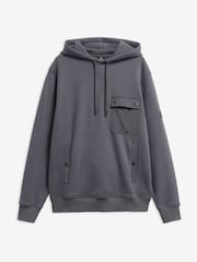 Barbour® International Grey Inline Hooded Sweatshirt - Image 5 of 5