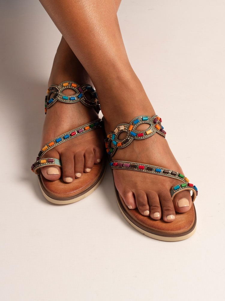 Lunar Blue Zuzu Sandals - Image 1 of 7