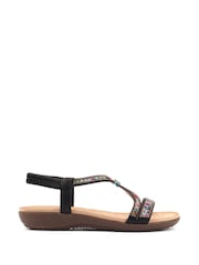 Lunar Black Novi Sandals - Image 3 of 7