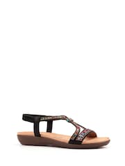 Lunar Black Novi Sandals - Image 4 of 7
