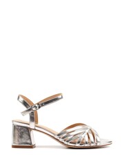 Lunar Silver Jaylen Block Heel Sandals - Image 3 of 7
