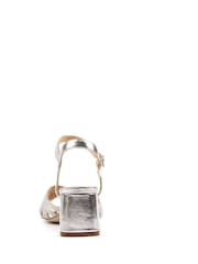 Lunar Silver Jaylen Block Heel Sandals - Image 6 of 7