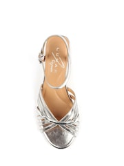 Lunar Silver Jaylen Block Heel Sandals - Image 7 of 7