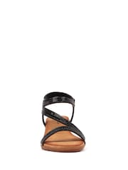 Lunar Black Darci Wedge Sandals - Image 5 of 7