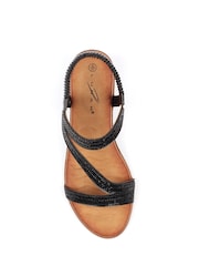 Lunar Black Darci Wedge Sandals - Image 7 of 7