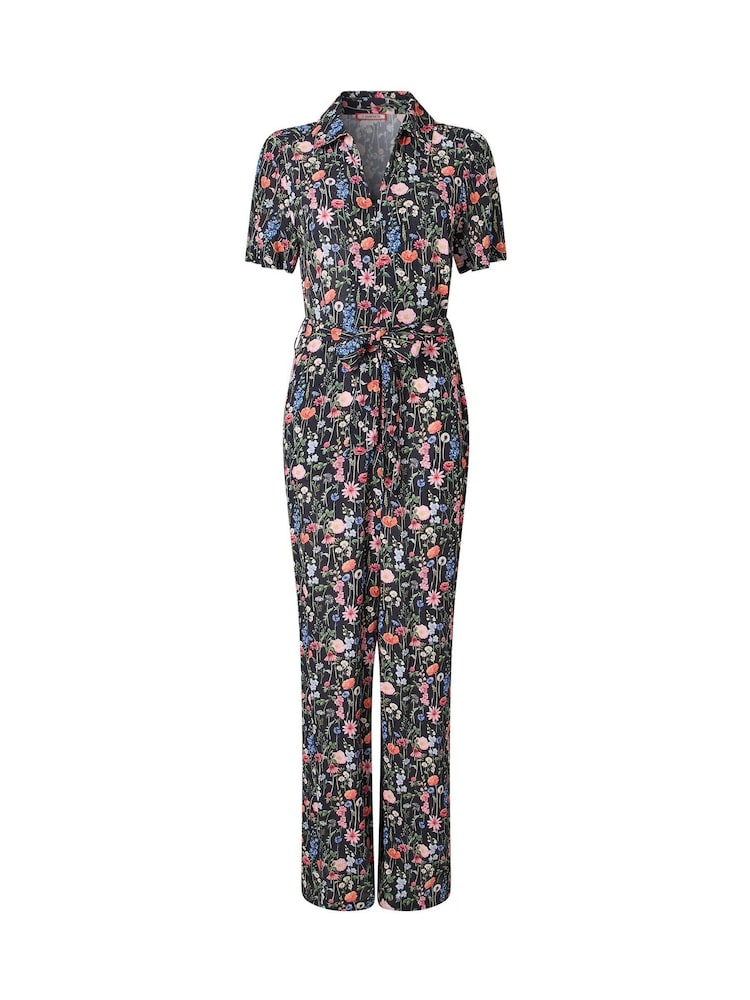 Joe Browns Black Petite In Bloom Floral Jumpsuit - Image 5 of 5