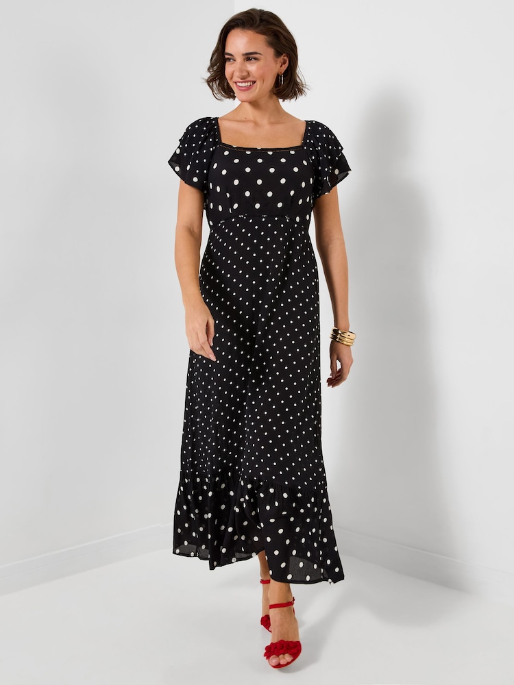 Joe Browns Black Petite Prettiest Polka Dot Dress - Image 2 of 7 Joe Browns Black Petite Prettiest Polka Dot Dress - Image 2 of 7