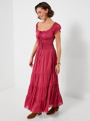 Joe Browns Red Petite Joe's Favourite Crinkle Cotton Dress - Image 1 of 5