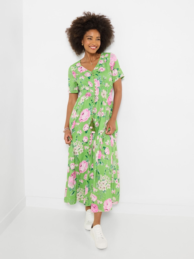 Joe Browns Green Petite Flower Garden Maxi Dress - Image 1 of 5