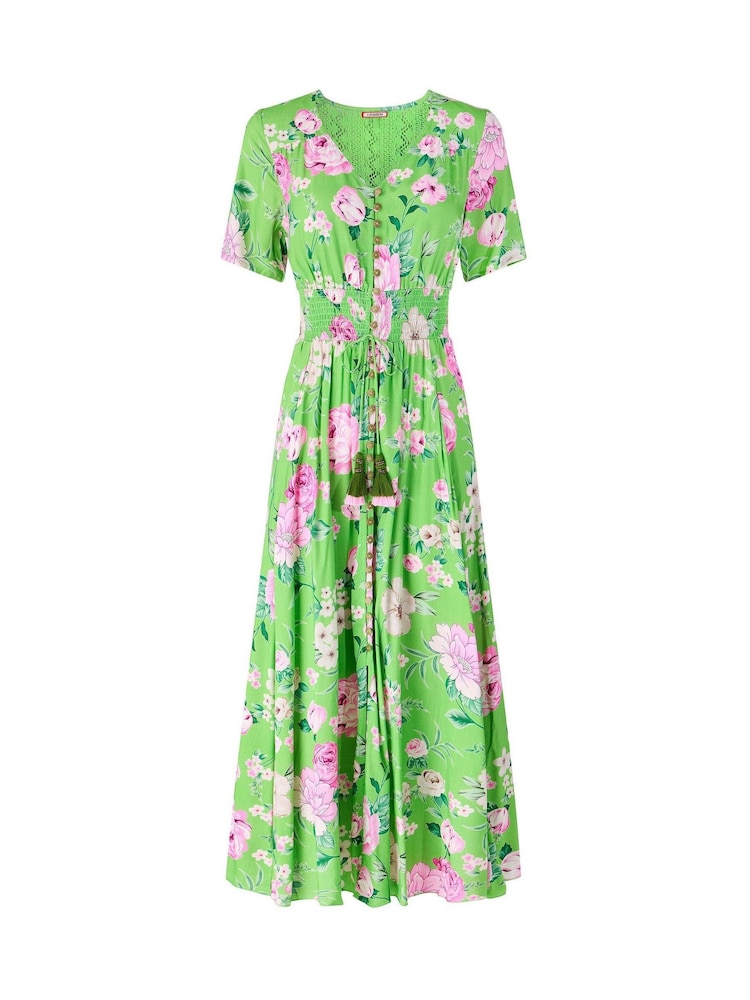 Joe Browns Green Petite Flower Garden Maxi Dress - Image 5 of 5