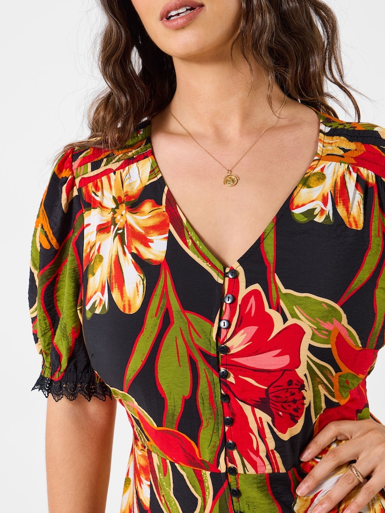 Joe Browns Black Petite Brightest Flowers Maxi Dress - Image 2 of 5