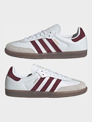 adidas Originals White Samba OG Trainers - Image 3 of 10