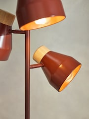 MADE.COM Terracotta Red Albert 3 Light Floor Lamp - Image 2 of 3