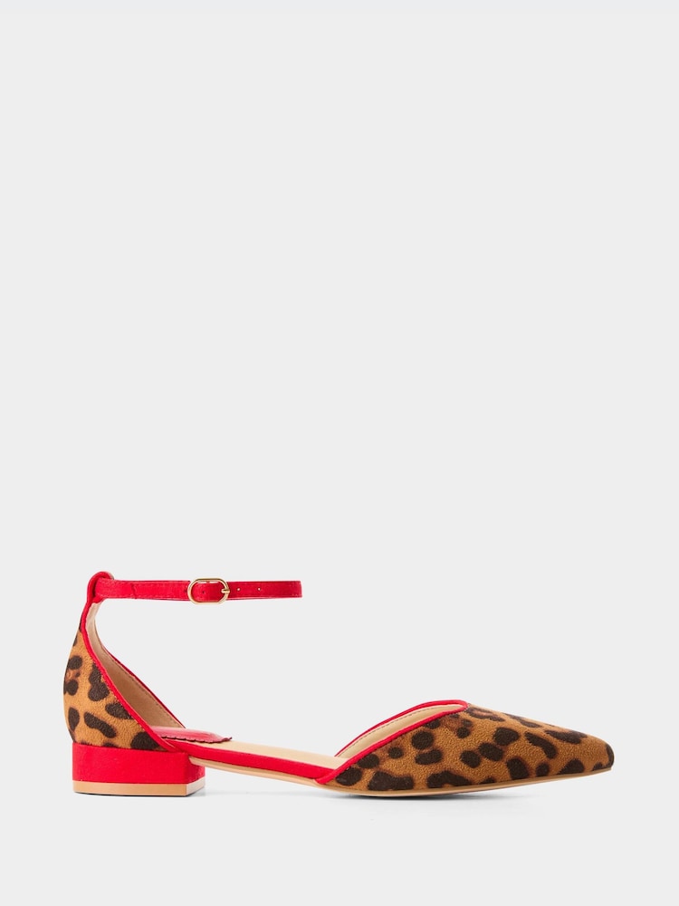 Joe Browns Red Lilly Leopard Shoes - Image 1 of 5
