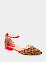 Joe Browns Red Lilly Leopard Shoes - Image 2 of 5