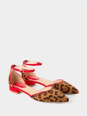 Joe Browns Red Lilly Leopard Shoes - Image 3 of 5