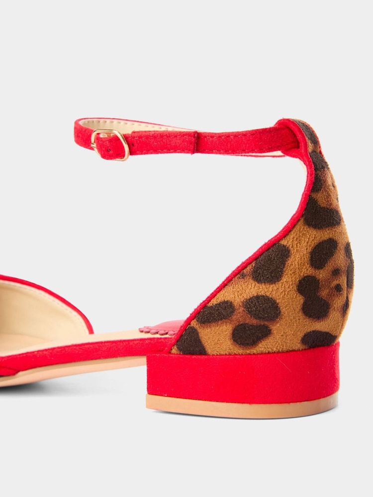Joe Browns Red Lilly Leopard Shoes - Image 5 of 5
